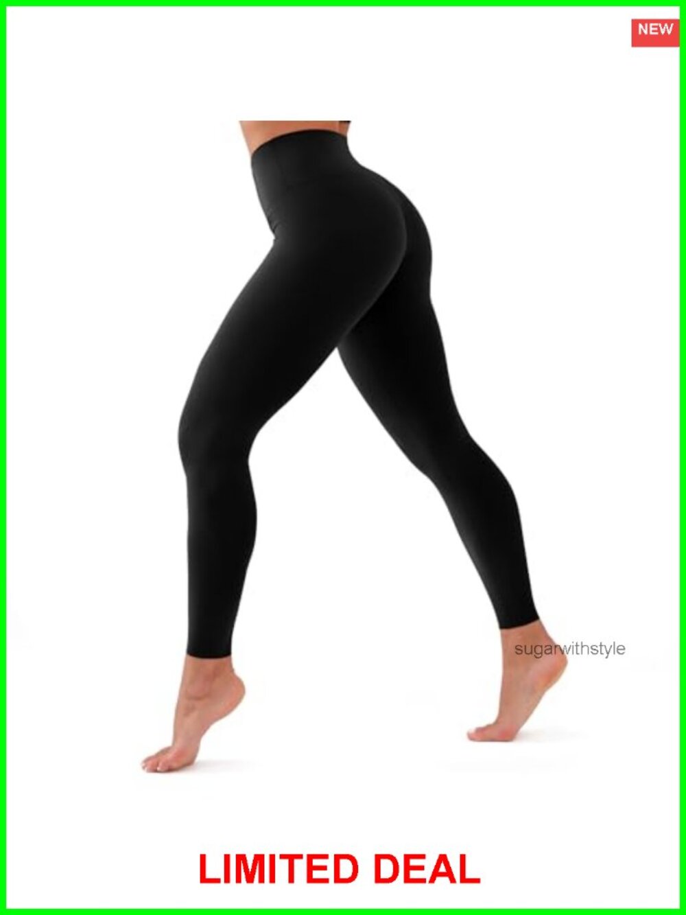 High Waisted Full Length Leggings Tummy Control Squat Proof Yoga Running Pants - Picture 1 of 6
